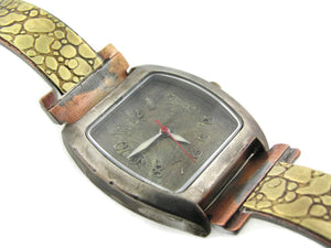 Brass Watch, green Dial