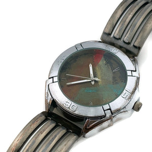 Men's Large Watch with Multi Color Dial