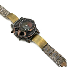 Load image into Gallery viewer, Men&#39;s Large Brass Watch with three tone Dial
