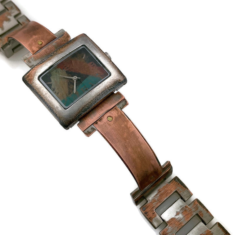 Women's Copper Watch With Multi Color Dial