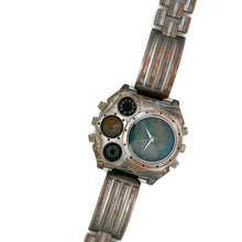 Load image into Gallery viewer, Men&#39;s Large Dial Two Time Zone Watch with Compass And Thermometer
