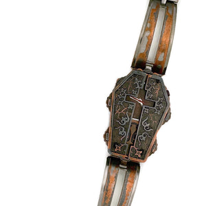 Coffin Watch With Copper Dial