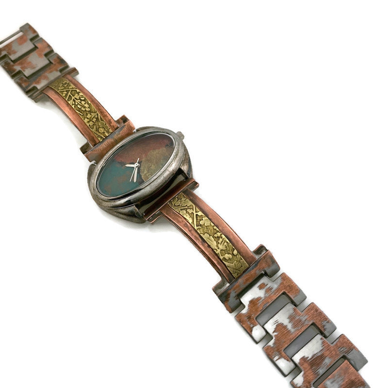 Copper & brass Watch, Multi Color Dial – Paternoster Designs