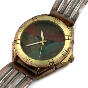 Large Watch with Multi Color Dial