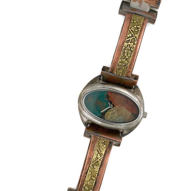Copper & brass Watch, Multi Color Dial – Paternoster Designs
