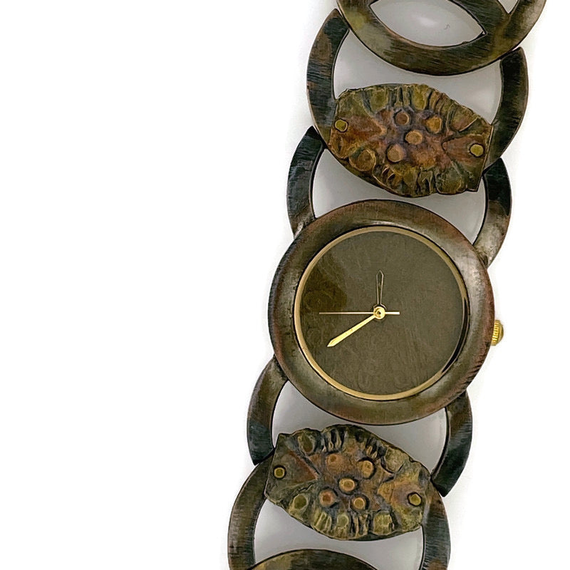 Women's Copper & brass Watch, Copper Dial