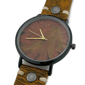 Men's Watch, Copper Dial with Leather Band
