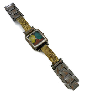 Women's Brass Watch, Multi Color Dial