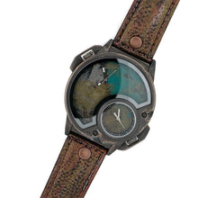Load image into Gallery viewer, Men&#39;s Large Dial  Multi Color Watch With Leather Band
